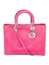 Dior Lady Dior Pink snake skin Large bag